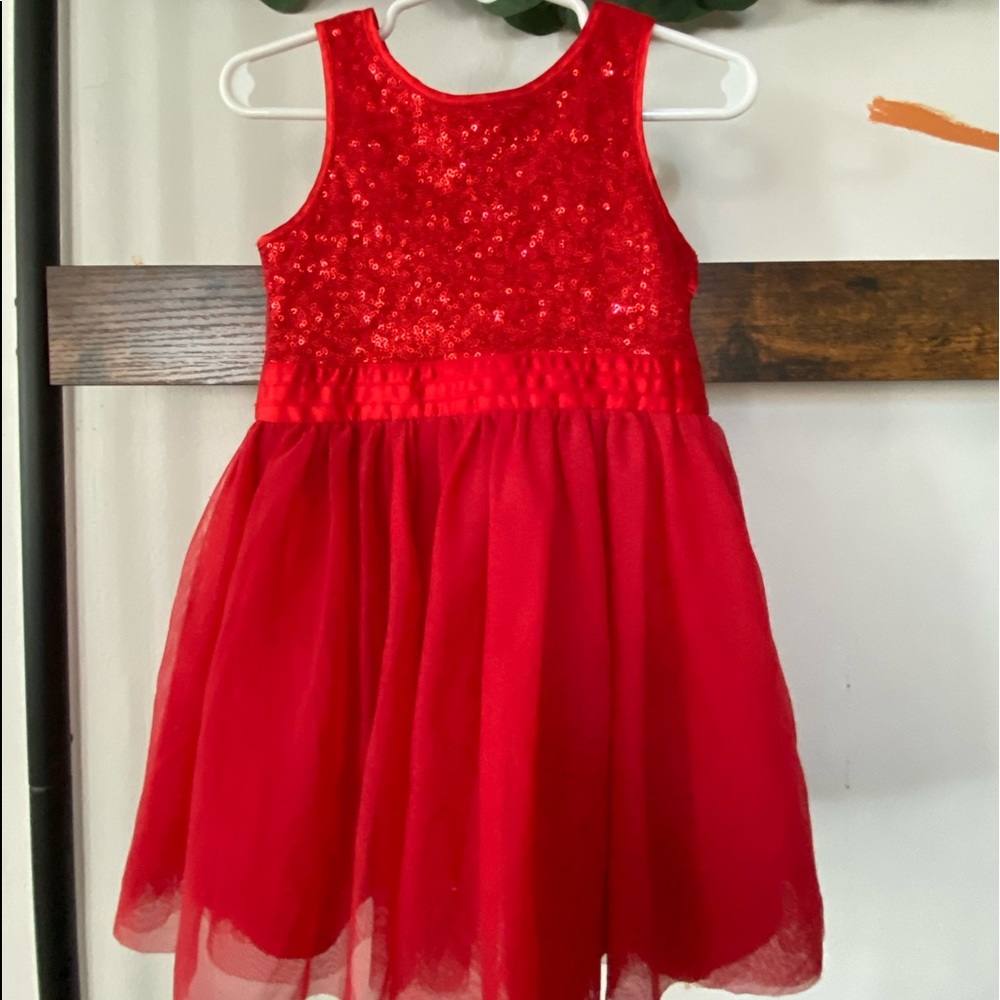 red baby dress. 24 month.
